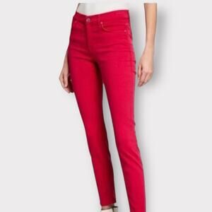 7 For All Mankind Red Mid-Rise Jeans Women Size 32